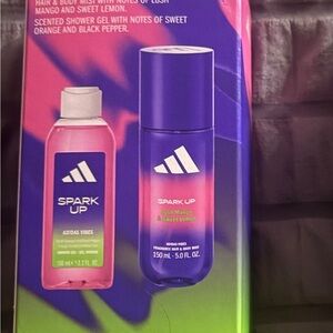 Adidas Spark Up Shower Gel Set - Pink and Purple